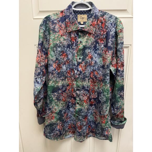 Cigar Couture Men’s Long Sleeve Floral Design Shirt Size Large - Picture 1 of 5